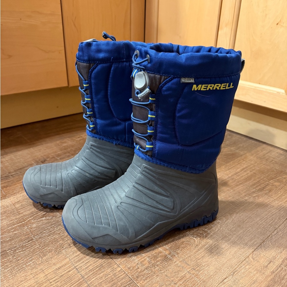 Merrell Blue and Gray Winter Boots Thermolite Kids size 5